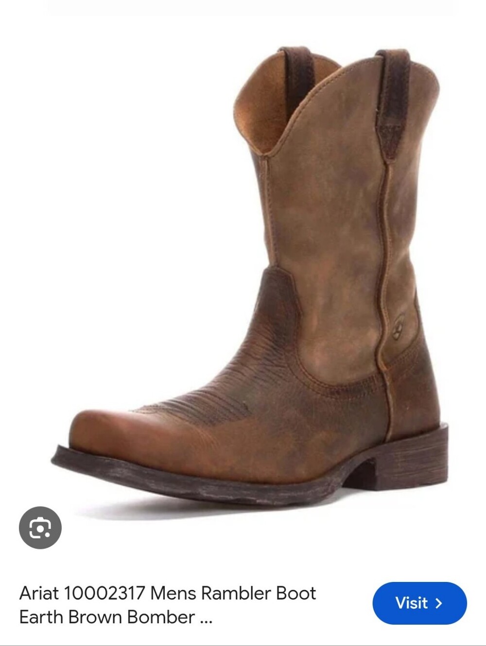 Ariat Rambler Boot, Brown Men's Sz 11.5